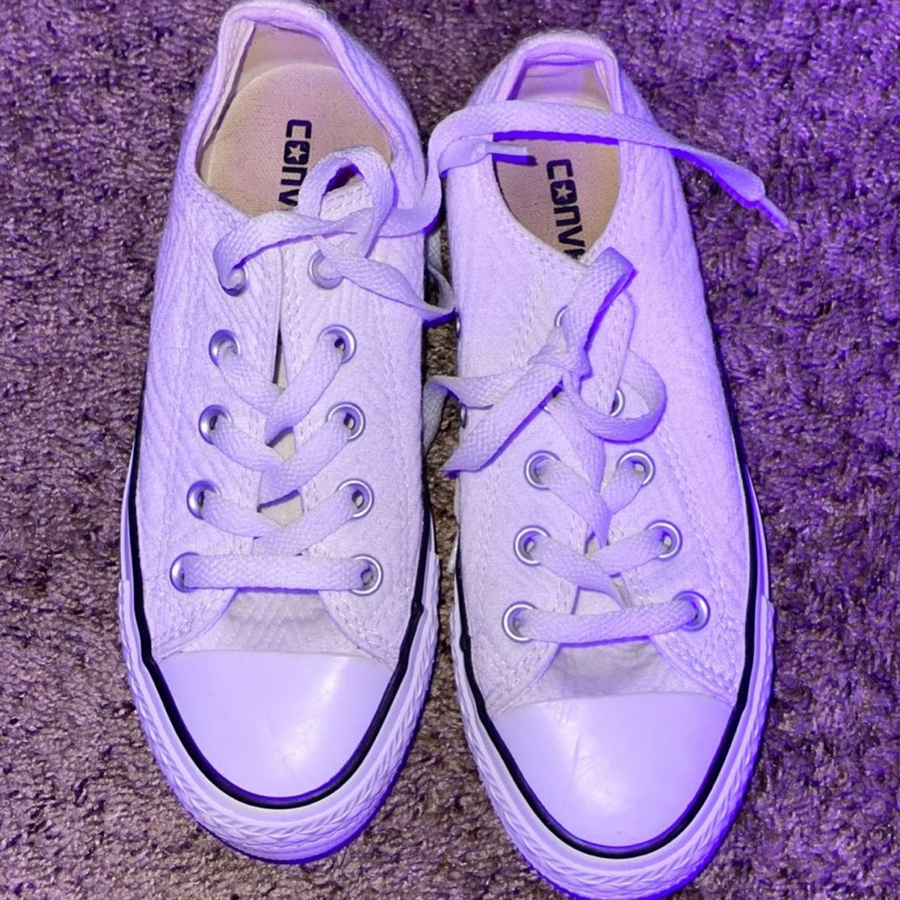 white and black converse
